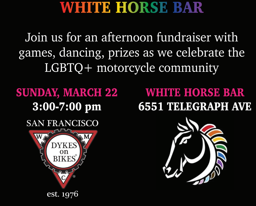 Dykes on Bikes at the White Horse Bar Fundraising
